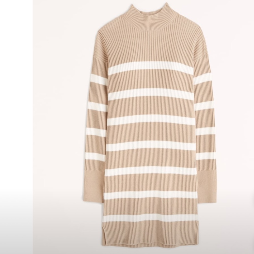 Abercrombie long-sleeve mockneck mini sweater dress